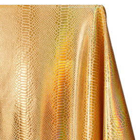 Snake Scale Hologram Tricot Foil Fabric SV577972 Gold / Gold 2