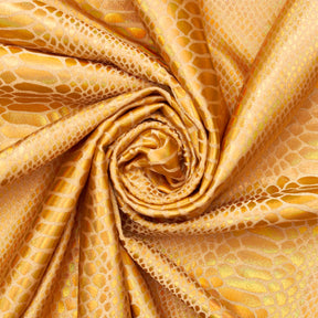 Snake Scale Hologram Tricot Foil Fabric SV577972 Gold / Gold 1