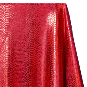 Snake Scale Hologram Tricot Foil Fabric SV577973 Red / Red 2