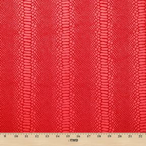 Snake Scale Hologram Tricot Foil Fabric SV577973 Red / Red 3