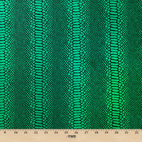 Snake Scale Hologram Tricot Foil Fabric SV577974 Black / Green 3