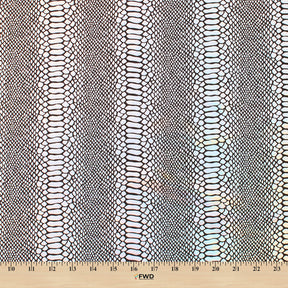 Snake Scale Hologram Tricot Foil Fabric SV577975 Black / Silver 3