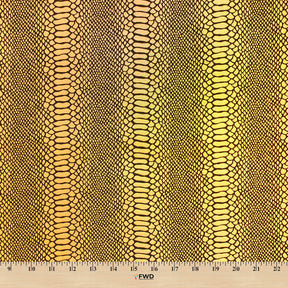Snake Scale Hologram Tricot Foil Fabric SV577976 Black / Gold 3
