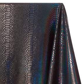 Snake Scale Hologram Tricot Foil Fabric SV577980 Black / Black 2