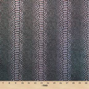 Snake Scale Hologram Tricot Foil Fabric SV577980 Black / Black 3