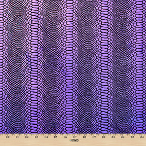 Snake Scale Hologram Tricot Foil Fabric SV577981 Black / Purple 3