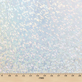 Micro Dot Hologram Tricot Foil Fabric SV577982 White / Silver 3