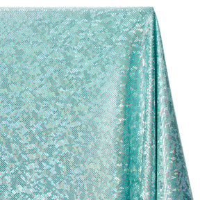 Micro Dot Hologram Tricot Foil Fabric SV577984 Mint / Silver 2