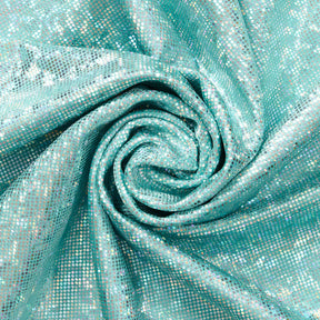 Micro Dot Hologram Tricot Foil Fabric SV577984 Mint / Silver 1