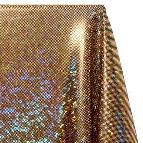 Micro Dot Hologram Tricot Foil Fabric SV577986 Black / Gold 2