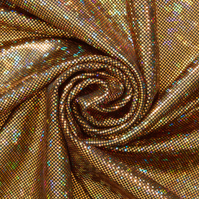 Micro Dot Hologram Tricot Foil Fabric SV577986 Black / Gold 1
