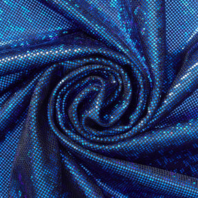 Micro Dot Hologram Tricot Foil Fabric SV577991 Black / Royal Blue 1