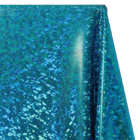 Micro Dot Hologram Tricot Foil Fabric SV577992 Black / Turquoise 2
