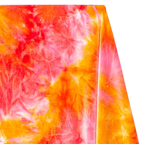 Tie Dye Stretch Velvet Fabric SV577994 Red/Orange 2