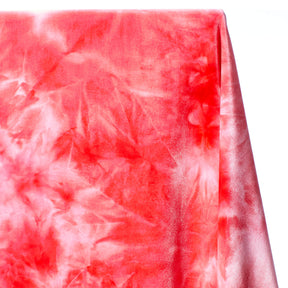 Tie Dye Stretch Velvet Fabric SV577997 Fuchsia/Pink 2