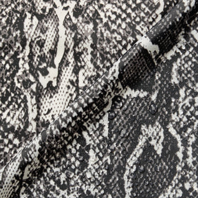 Ottertex® Printed Nylon Ripstop - Snakeskin - Waterproof (PU Coated) & Water Repellent (DWR) - 70D, 2.2 oz Fabric SV578004 Black Image A4