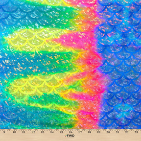Mermaid Scale Hologram Tricot Foil Fabric SV578037 Mediterranean Rainbow 4