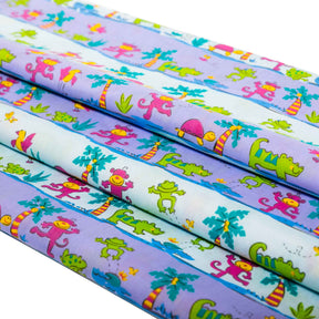 River Animal Broadcloth Fabric SV578075 Lilac & Light Blue 3