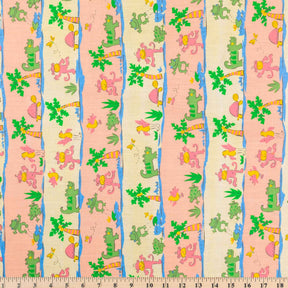 River Animal Broadcloth Fabric SV578076 Peach & Yellow 4