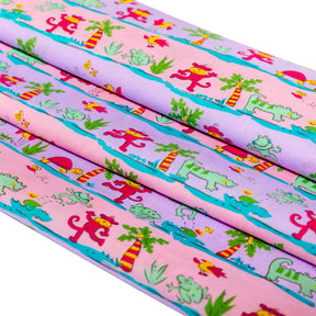 River Animal Broadcloth Fabric SV578077 Lavender & Pink 3