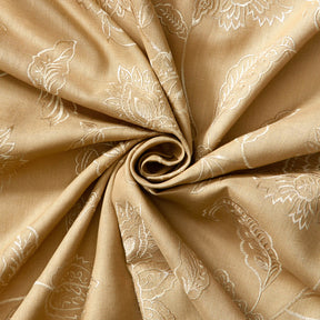 Kalanchoe Embroidered Linen Fabric SV578142 Tan / Beige 2