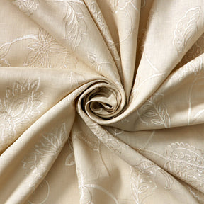 Kalanchoe Embroidered Linen Fabric SV578143 Natural / Beige 2