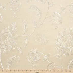 Kalanchoe Embroidered Linen Fabric SV578143 Natural / Beige 3