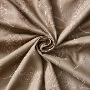 Kalanchoe Embroidered Linen Fabric SV578144 Taupe / Silver 2