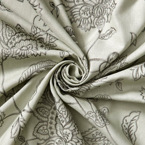 Kalanchoe Embroidered Linen Fabric SV578145 Sage / Steel 2