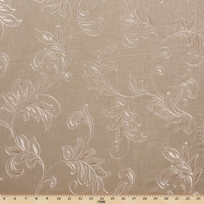 Rowan Embroidered Linen Fabric SV578151 Taupe / Silver 3