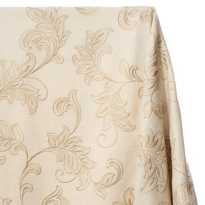 Rowan Embroidered Linen Fabric SV578152 Natural / Tan 1