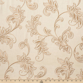 Rowan Embroidered Linen Fabric SV578152 Natural / Tan 3