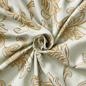 Rowan Embroidered Linen Fabric SV578155 Sage / Bronze 2