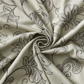 Rowan Embroidered Linen Fabric SV578159 Sage / Steel 2
