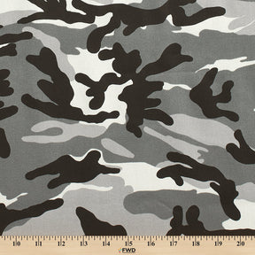 Woodland Camo Print Stretch Twill Fabric SV578165 Grey 2