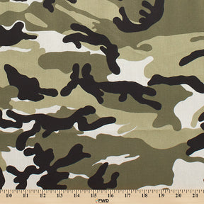 Woodland Camo Print Stretch Twill Fabric SV578176 Olive 3