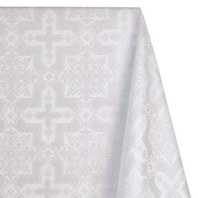 Ecclesiastical Metallic Brocade Fabric SV578214 White / Silver 1