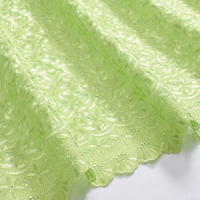 Petal Eyelet Embroidery Fabric SV578282 Mint 2