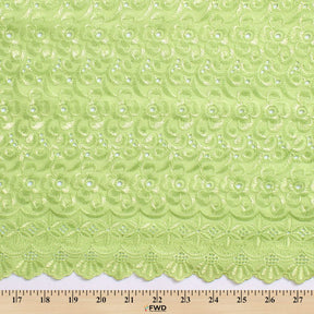 Petal Eyelet Embroidery Fabric SV578282 Mint 3