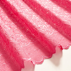 Eyelet Floral Embroidery Fabric SV578300 Fuchsia 2