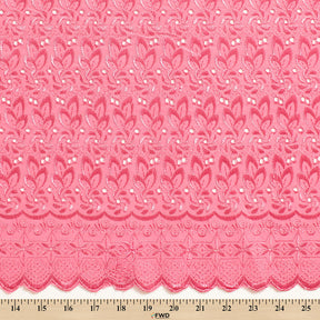 Eyelet Floral Embroidery Fabric SV578300 Fuchsia 3