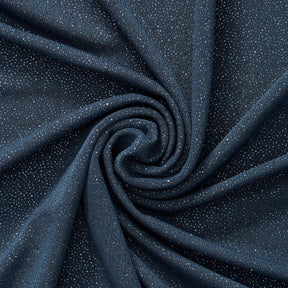 Glitter Ity Knit Jersey Fabric SV578346 Navy Blue 1