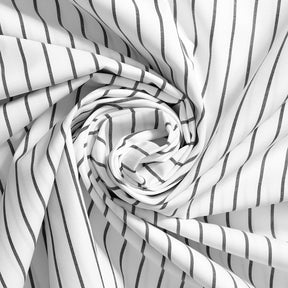 Suave 1 2 Pinstripe Shirting Poplin Fabric SV578353 Black 2