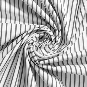 Suave 1 4 Pinstripe Shirting Poplin Fabric SV578357 Black 2