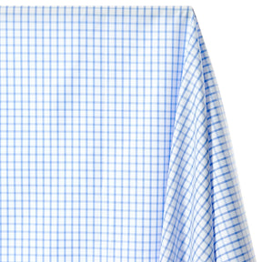 Suave 1 4 Gingham Check Shirting Poplin Fabric SV578359 Light Blue 1