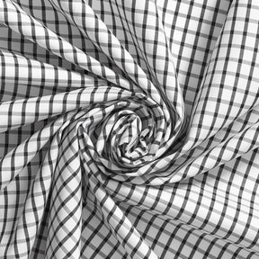 Suave 1 4 Gingham Check Shirting Poplin Fabric SV578360 Black 2