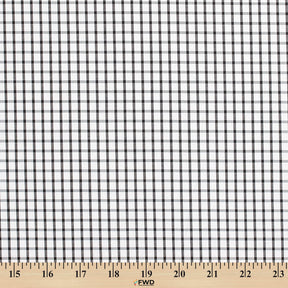 Suave 1 4 Gingham Check Shirting Poplin Fabric SV578360 Black 3