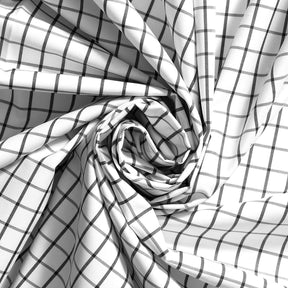Suave 1 2 Gingham Check Shirting Poplin Fabric SV578361 Black 2