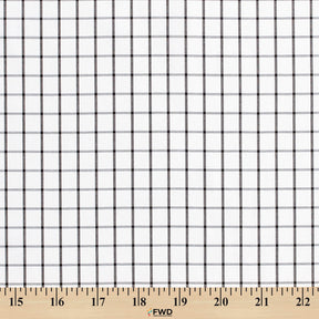 Suave 1 2 Gingham Check Shirting Poplin Fabric SV578361 Black 3