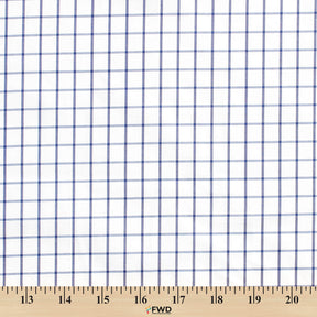 Suave 1 2 Gingham Check Shirting Poplin Fabric SV578362 Imperial Blue 3